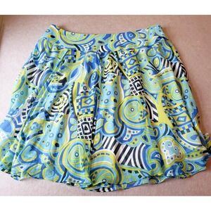 Anne Kline Sheer Silk Chiffon Skirt Sz 24 Abstract Artsy Boho Y2K 90s Whimsical